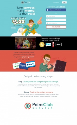 PointClub - DOI - US landing page