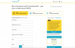 TransUnion Credit Score 落地頁