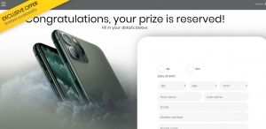 Win iPhone 11 Pro landing page