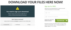 Download Your Files landing page