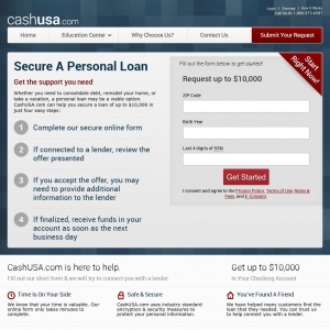 Cashusa.com 落地頁