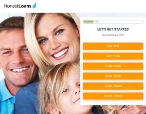 Honest loans landing page