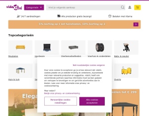 VidaXL NL landing page