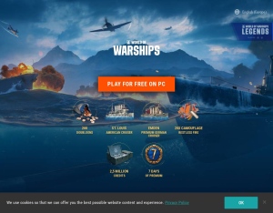 World of Warships. Animated Landing Page landing page