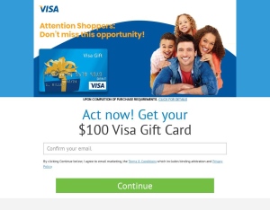 $500 Bank of America Gift Card - US - CPL landing page