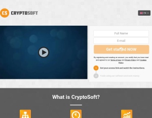 The Cryptosoftware English 895 landing page