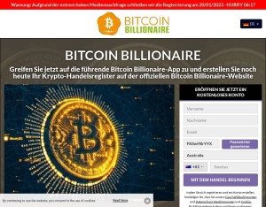 Bitcoin Billionaire Pro German 1088 landing page