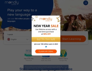 Mondly WW landing page