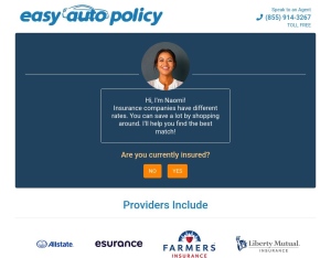 EasyAutoPolicy - CPL-US landing page
