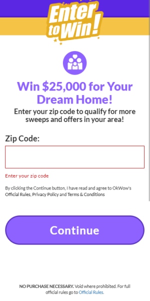 OkWow.com - Home Large Prize -US- SOI 落地頁
