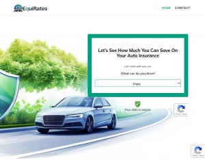 EquiRates Insurance Direct landing page