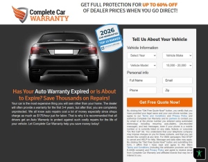 US · Complete Car Warranty -*Creative Approval