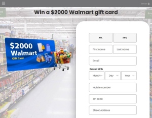Win $2000 Walmart Gift Card CPL