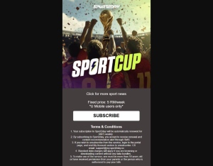 25928 · SportCup(UM) Pin submit U Mobile 1 · U Mobile · Mainstream · News,Other