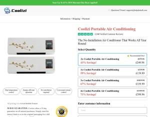 Coolizi Portable Air Conditioning-UK-139.99