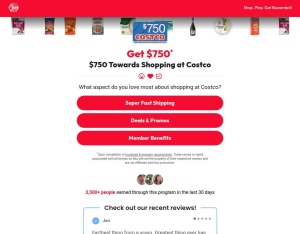 Rewards · Flash Poll · Dynamic · Costco $750 Shopping