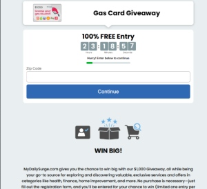 My Daily Surge $1000 Gas Card Giveaway