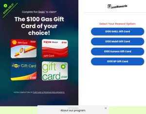 Rewards giant · $100 Gas Gift Card! CPL US