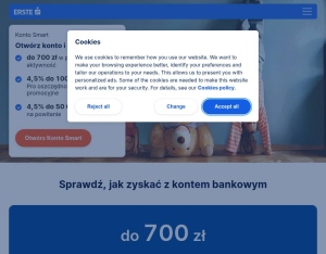 Erste · Konto firmowe · do 4500zł premii w promocjach · PL, Business, Account, Company account, bank, finance