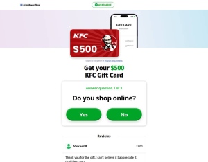 KFC Gift Card $500