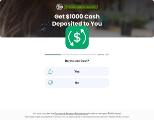 Rewards · Cash $1000