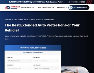 American Dream Auto Warranty (No Weekend Drops) (Social) (Personal Approval)