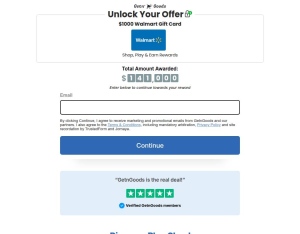 GetnGoods · Walmart Rewards Social 1000 USD · CPL SOI
