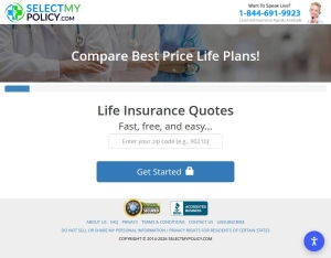 Select My Policy · Life Insurance (Personal Approval)