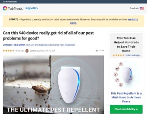 ! NEW OFFER · Repellio Pest Repeller Sound · Advertorial (Social,Banner,Native,Push,SEO,Search,Brand Bidding)