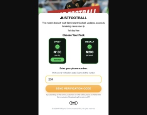26090 · NG Football 2ClickFlow+ MTN , Wifi Nigeria 1 · 2ClickFlow · Wifi Nigeria · Mainstream · Video,Games,News