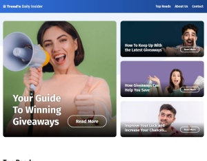 TrendnDaily · Cash Prize · Display