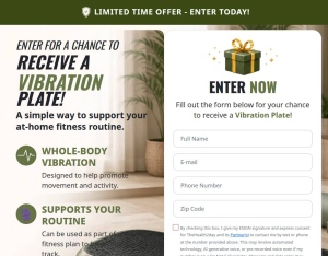TheHealth2Day · Vibrating Plate Giveaway · Mobile and Desktop