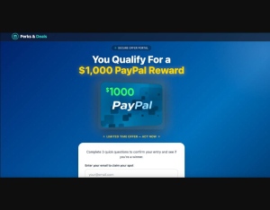 US · Perks&Deals · Paypal 1000$