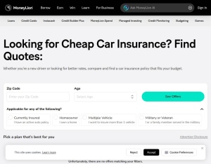 MoneyLion Auto Insurance Listicle CPL