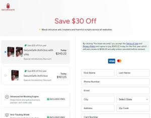 SecureSafe AV + VPN · DTC · All Traffic Allowed (except incentivized or coreg)