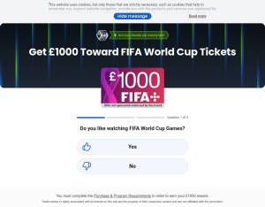 Rewards · FIFA World Cup Tickets 1000 CPL UK