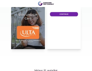 Consumer Test Connect · Ulta Beauty $100 US