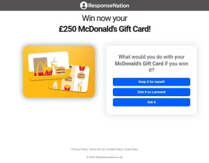 Win a 250 McDonalds Gift Card