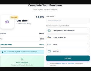 CloudStorage · Get 10TB of Storage