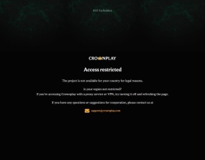 Crownplay - CH landing page